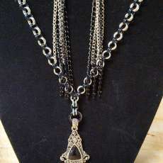 Onyx and Marcasite necklace