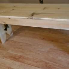 48" Cedar folding bench -Indoor/Outdoor use