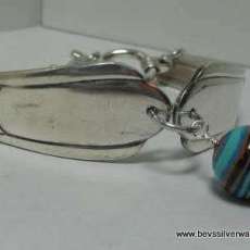 Silverware Spoon Bracelet with Bead