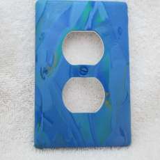 Outlet Plate in Marbled Blues
