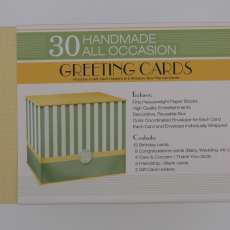 30 handmade all occasion greeting cards in a reusable box