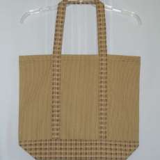 Yellow Stripes and Plaid Tote