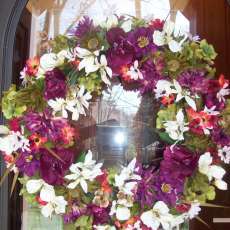 Spring floral Hydrangea/Peony Grapevine Door Wreath