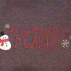 *All my friends are flakes* embroidered sweatshirt