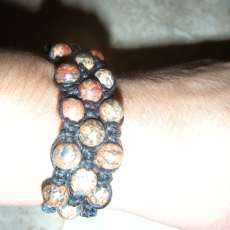 Black and natural stone beads