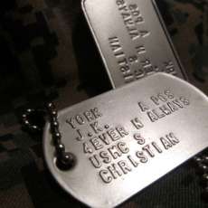 Stainless Steel Military Dog Tag