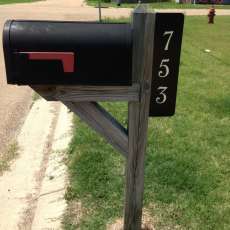 Night Reflective Windsor Mailbox Post Sign