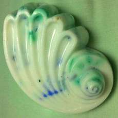 Handcrafted Soap: Ocean Breeze with  Sea Shell Design
