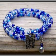 Sapphire Memory Wire Bracelet.