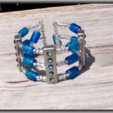 Blue & Green Bead Bracelet