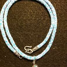 Kumihimo braid necklace blue