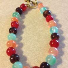 Multi colored glass beads