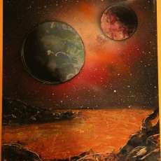 Sea Of Fire Space Paintings