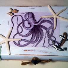 Nautical Octopus Cigar Box Jewelry Box