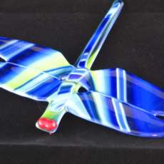 Fused Glass Dragonfly Plant Stake   SGS-9