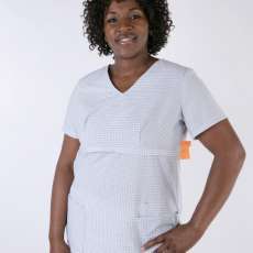 Women's Scrub Top.  The Blue Gingham" Collection 2013