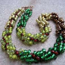 Beadwoven Necklace, Bracelet & Earring Jewelry Set