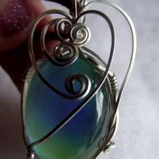 Color Changing wire wrapped pendants