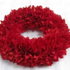 12 inch Holiday Fabric Wreath - Red