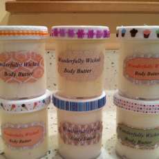 100% scented whipped shea butter by "wonderfully wicked"