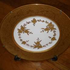 Vintage Epiag Mekin Chechoslovakia Porcelain Rose Plate
