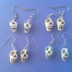 Skull Earrings by Happy Bonz in 4 Colors