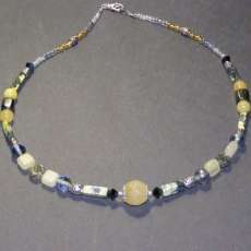 Quartz,  Jade, Turquoise & Czech glass Necklace