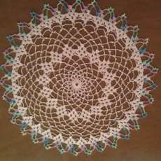 Beautiful Pastel Color Trimmed Doily
