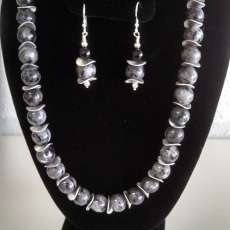 Labradorite Necklace and Earrings
