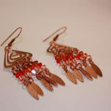 Dangle Earrings-Copper