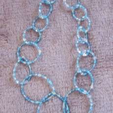 Blue Circles Beaded Necklace