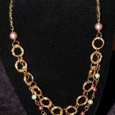Pearls and Gold Ringlets Necklace