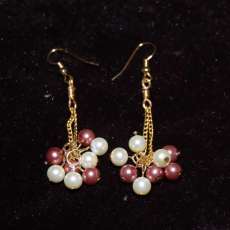 Pearls and Gold Ringlets Earings