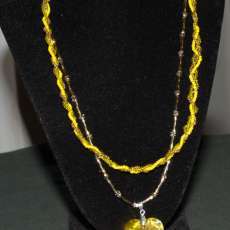 Yellow Canary Heart Necklace