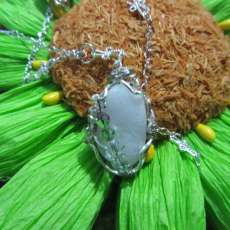 Wire wrapped ocean stone