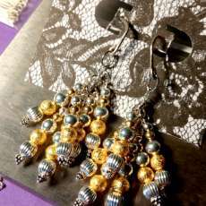 Chandelier Gold and Silver Earings