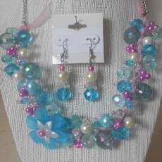 Blue Twisted Wire Necklace