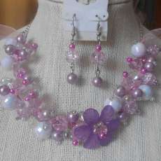 Lavender Twisted Wire Necklace