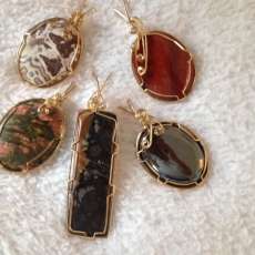 Wire Wrapped Pendants and focal pieces.