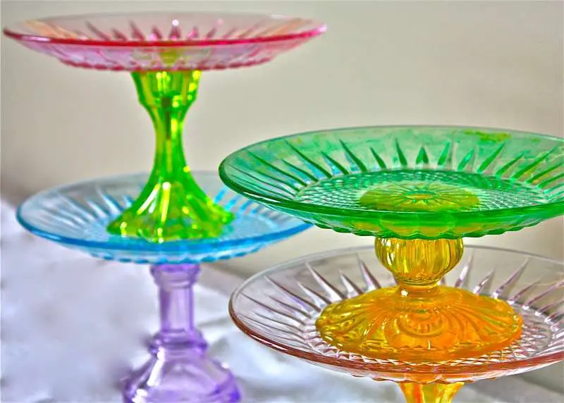 colored glass cake standscandy colored cake… Sincredible Pastries