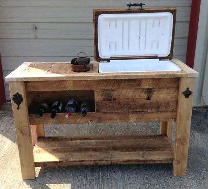 Reclaimed Cooler Bar Cabinet - Reclaimed,…  Rustic 