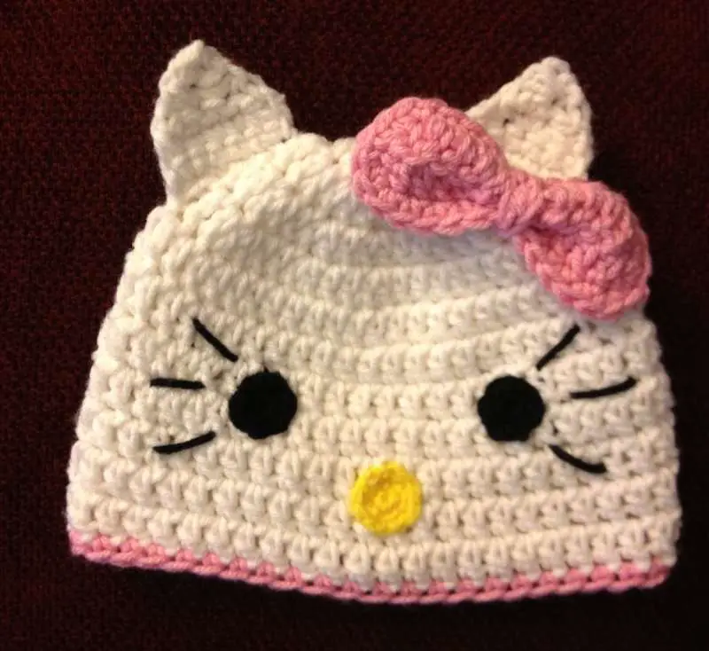 Crochet Kitty Hat Inspired by Hello Kitty ...